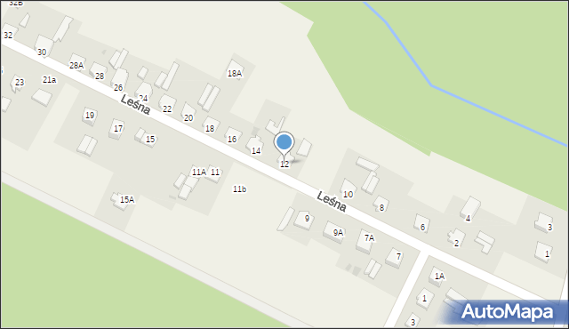 Baboszewo, Leśna, 12, mapa Baboszewo