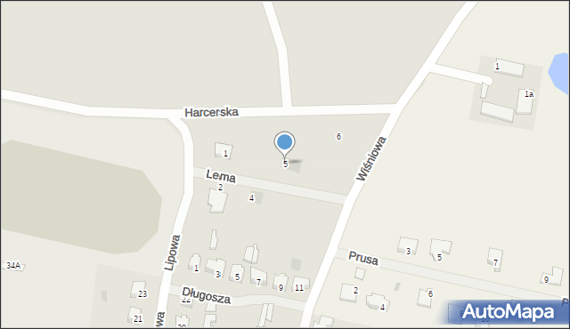 Barczewo, Lema Stanisława Hermana, 5, mapa Barczewo