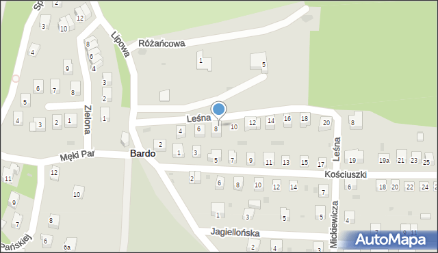 Bardo, Leśna, 8-8a, mapa Bardo