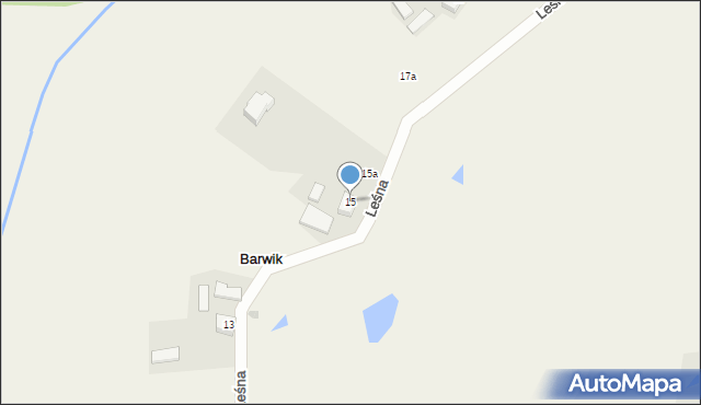 Barwik, Leśna, 15, mapa Barwik