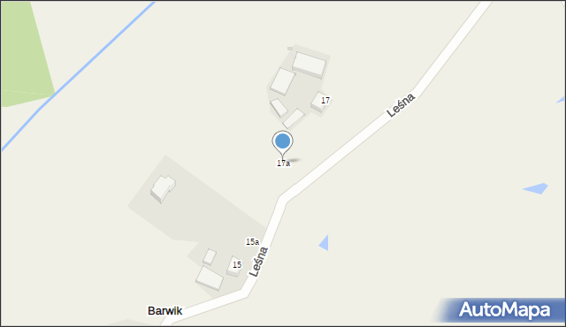 Barwik, Leśna, 17a, mapa Barwik