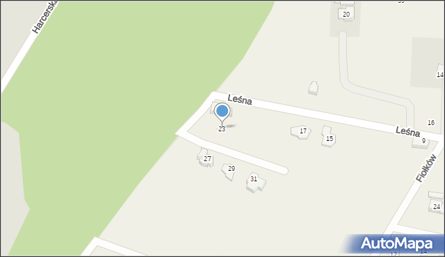 Bażanowice, Leśna, 23, mapa Bażanowice