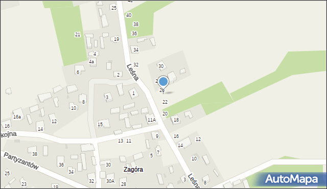 Bełżec, Leśna, 24, mapa Bełżec