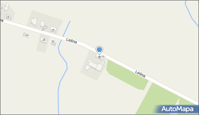 Biadki, Leśna, 38, mapa Biadki