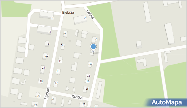 Biebrza, Leśna, 8, mapa Biebrza