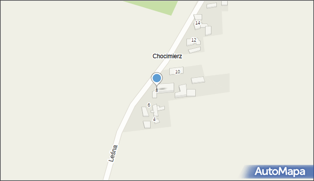 Bierdzany, Leśna, 8, mapa Bierdzany