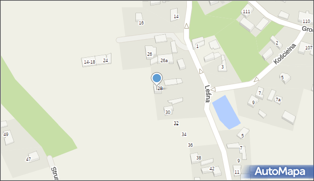 Bierkowo, Leśna, 29a, mapa Bierkowo