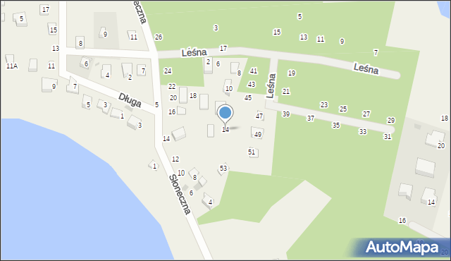 Bieszkowice, Leśna, 14, mapa Bieszkowice