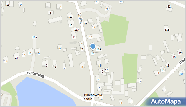 Blachownia, Leśna, 10, mapa Blachownia