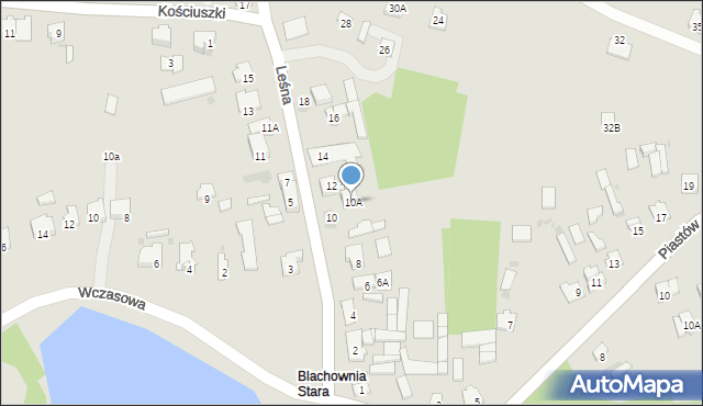 Blachownia, Leśna, 10A, mapa Blachownia