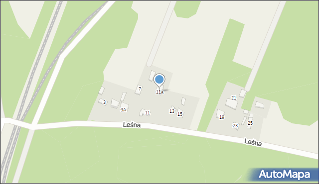 Blok Dobryszyce, Leśna, 11a, mapa Blok Dobryszyce