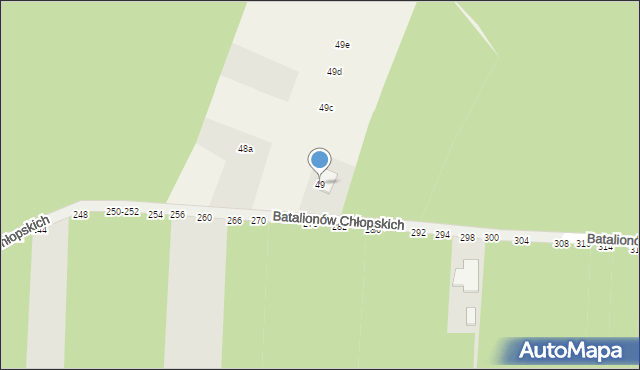 Blok Dobryszyce, Leśna, 49, mapa Blok Dobryszyce