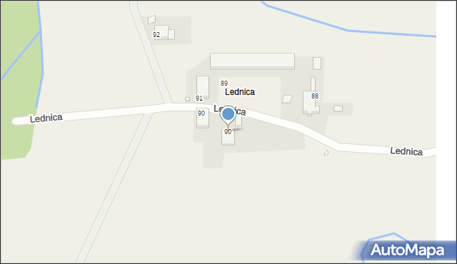 Błota, Lednica, 90, mapa Błota