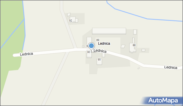 Błota, Lednica, 90a, mapa Błota