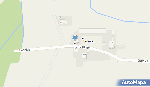 Błota, Lednica, 91, mapa Błota