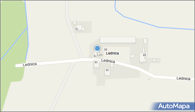 Błota, Lednica, 91a, mapa Błota