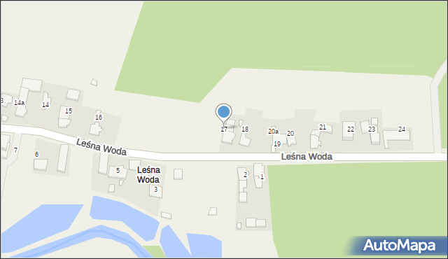 Błota, Leśna Woda, 17, mapa Błota