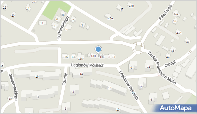 Bochnia, Legionów Polskich, 13F, mapa Bochni