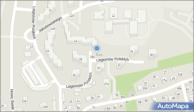 Bochnia, Legionów Polskich, 28B, mapa Bochni