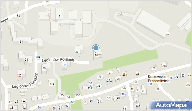 Bochnia, Legionów Polskich, 36, mapa Bochni