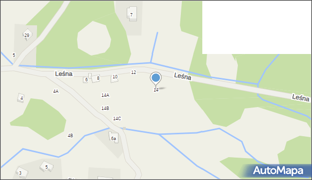 Borowice, Leśna, 14, mapa Borowice