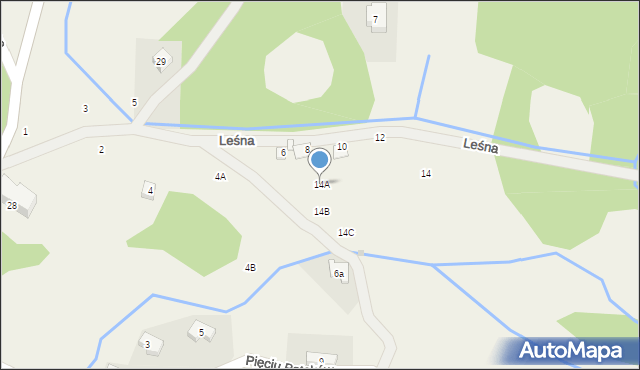 Borowice, Leśna, 14A, mapa Borowice