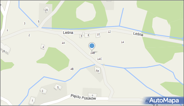 Borowice, Leśna, 14B, mapa Borowice
