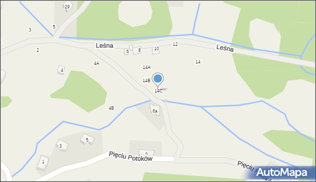 Borowice, Leśna, 14C, mapa Borowice