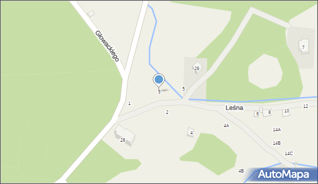 Borowice, Leśna, 3, mapa Borowice