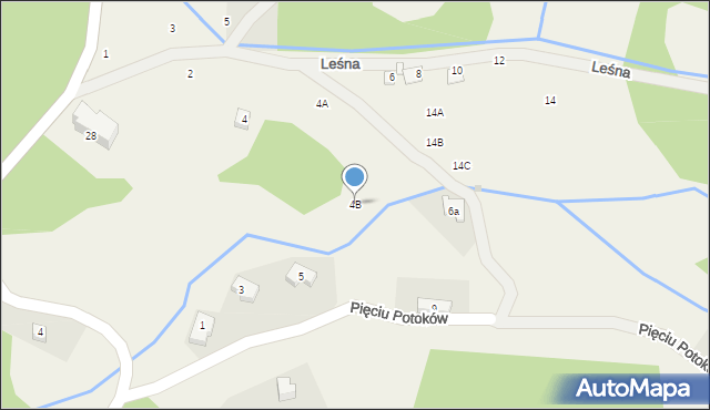 Borowice, Leśna, 4B, mapa Borowice