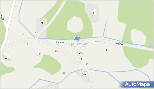 Borowice, Leśna, 8, mapa Borowice