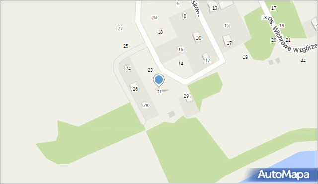 Borzechowo, Letniskowa, 21, mapa Borzechowo