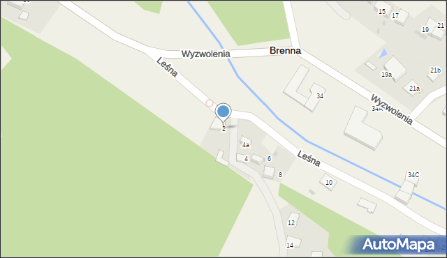 Brenna, Leśna, 2, mapa Brenna