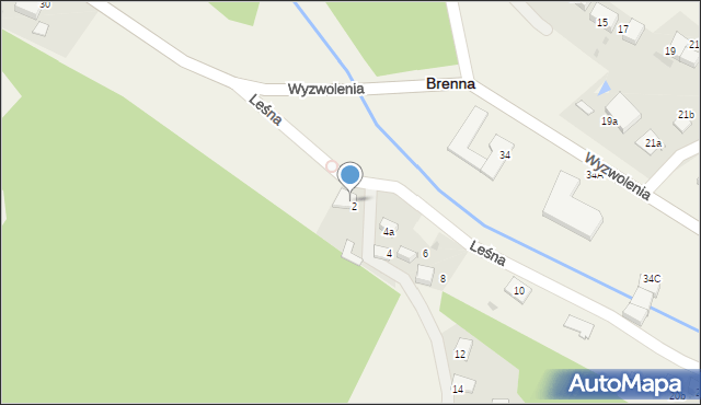 Brenna, Leśna, 2f, mapa Brenna