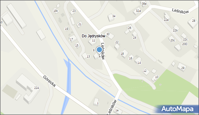 Brenna, Leśników, 7, mapa Brenna