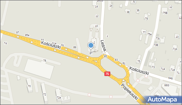 Brzesko, Leśna, 2/10, mapa Brzesko