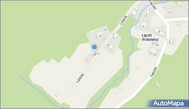 Brzezinka, Leśna, 16, mapa Brzezinka