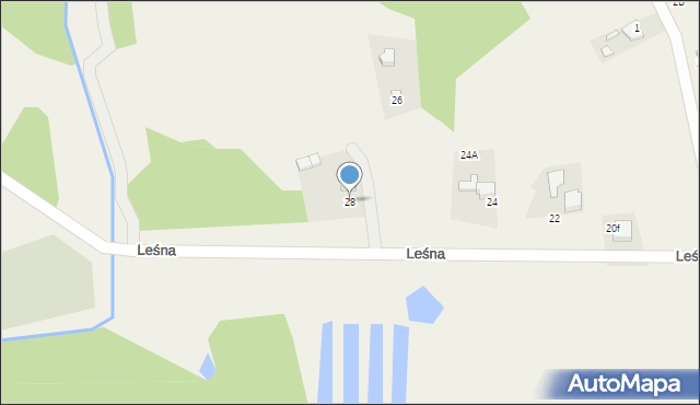 Brzezinka, Leśna, 28, mapa Brzezinka