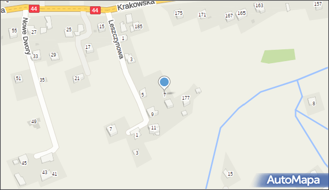 Brzeźnica, Leszczynowa, 7, mapa Brzeźnica