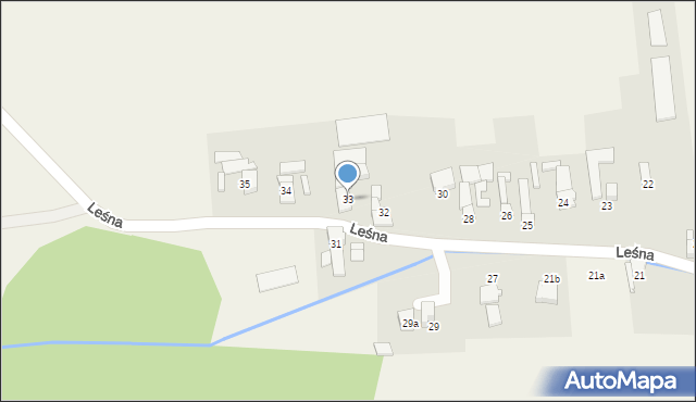 Brzeźnica, Leśna, 33, mapa Brzeźnica