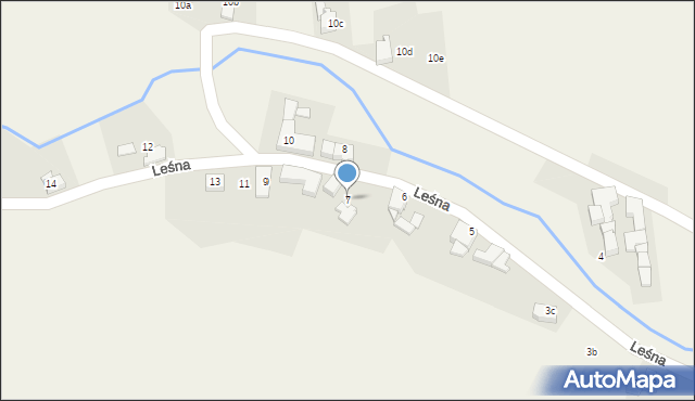 Brzeźnica, Leśna, 7, mapa Brzeźnica