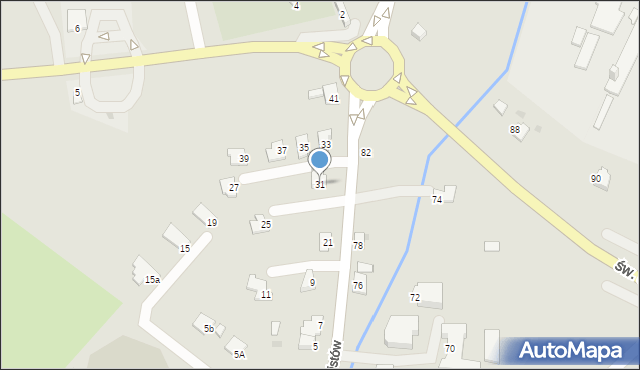 Brzozów, Legionistów, 31, mapa Brzozów