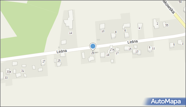 Brzozówka, Leśna, 23, mapa Brzozówka