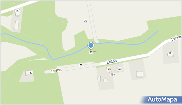 Brzozówka, Leśna, 30, mapa Brzozówka