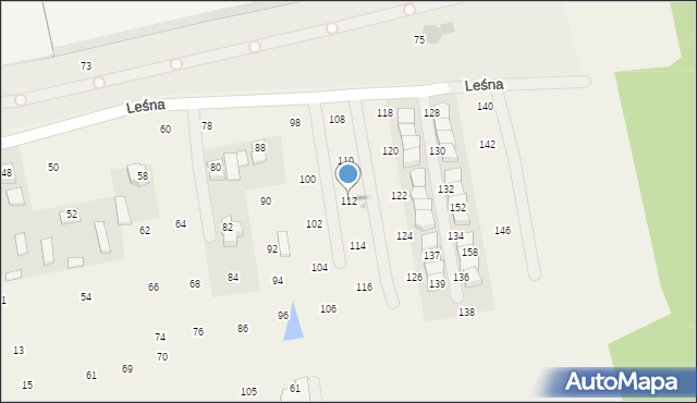 Brzozówka, Leśna, 112, mapa Brzozówka