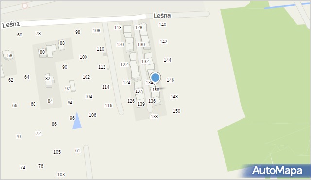 Brzozówka, Leśna, 158, mapa Brzozówka