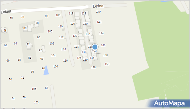 Brzozówka, Leśna, 160, mapa Brzozówka