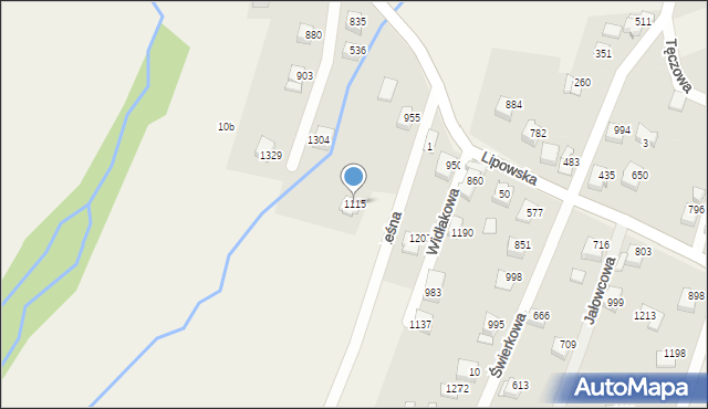 Buczkowice, Leśna, 1115, mapa Buczkowice