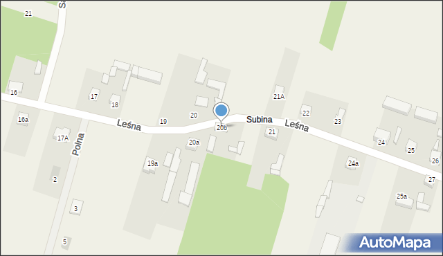 Budziszewice, Leśna, 20b, mapa Budziszewice