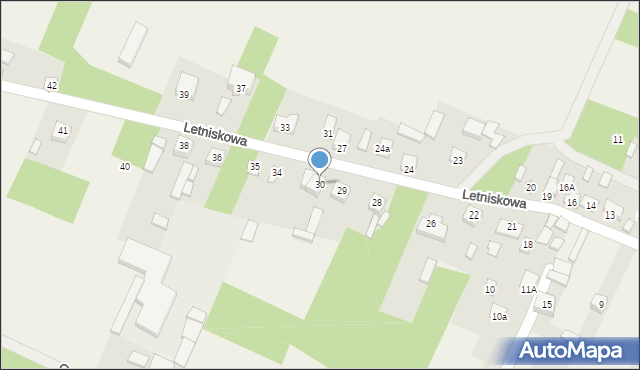 Budziszewice, Letniskowa, 30, mapa Budziszewice